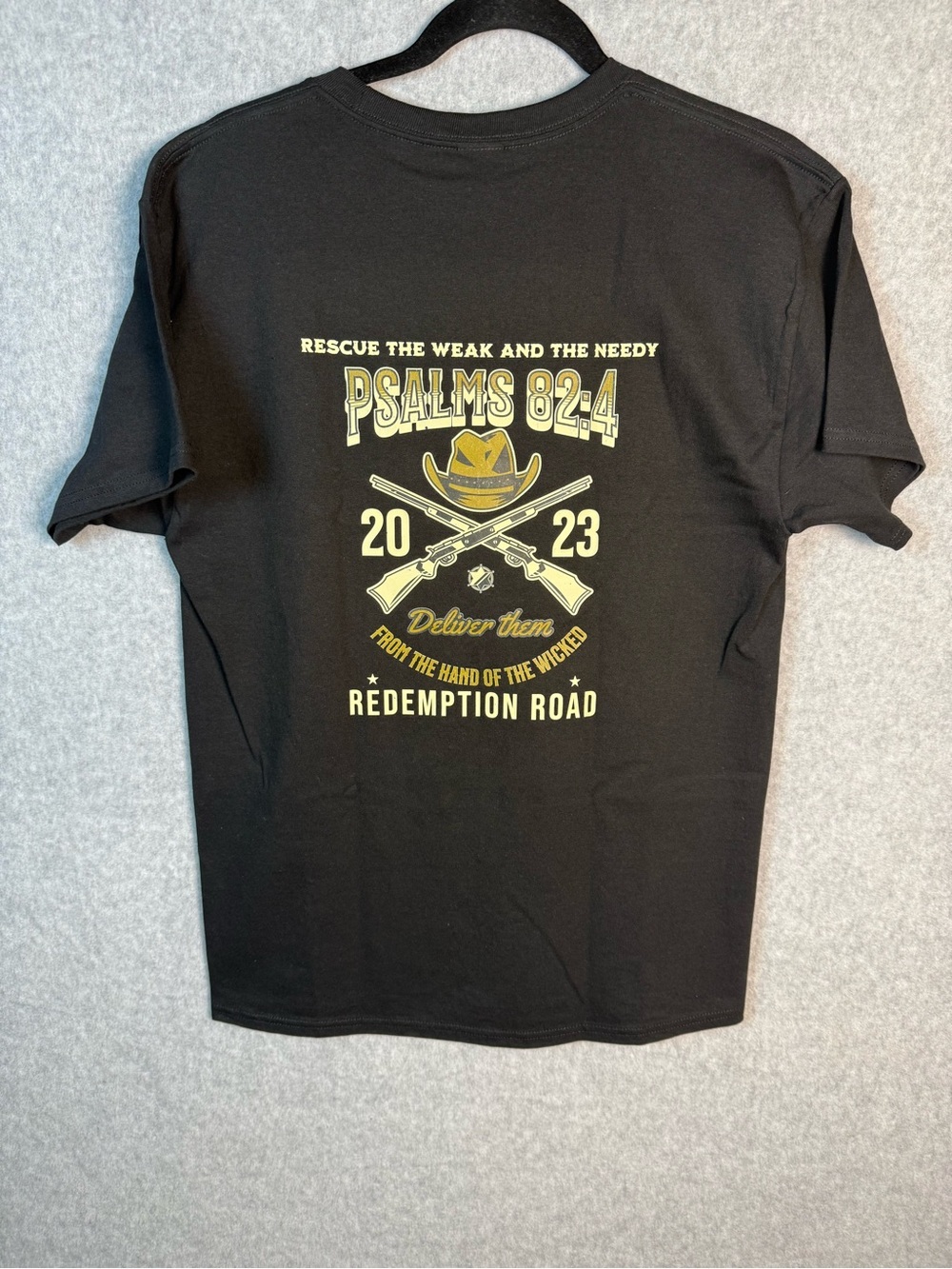 Hanes Redemption Road Psalms 82:4 Tee M NWOT | Western Faithcore Workwear